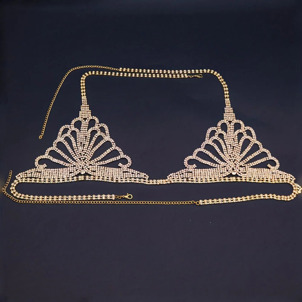 Bikini de cadena con strass